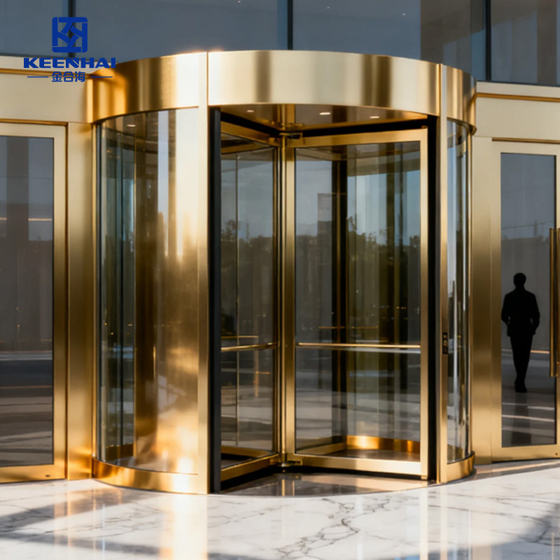 Gold PVD Stainless Steel Revolving Door