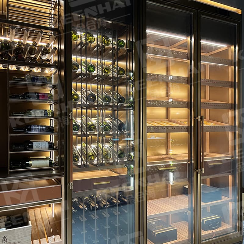 Stainless steel wine cellars