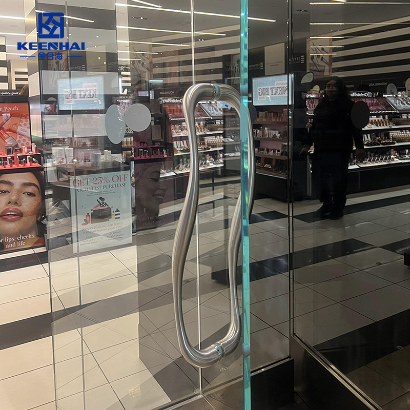 stainless steel glass entrance system