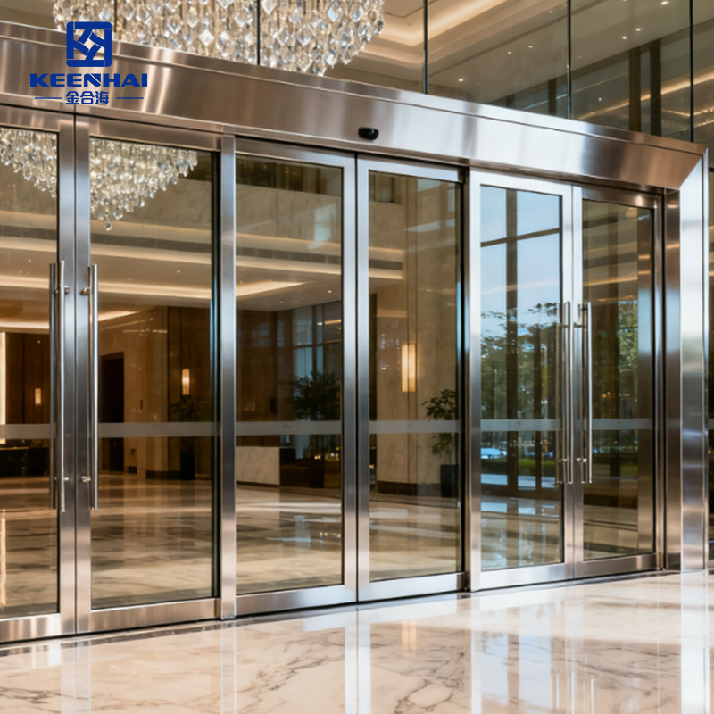 Hotel Automatic Stainless Steel Sliding Door