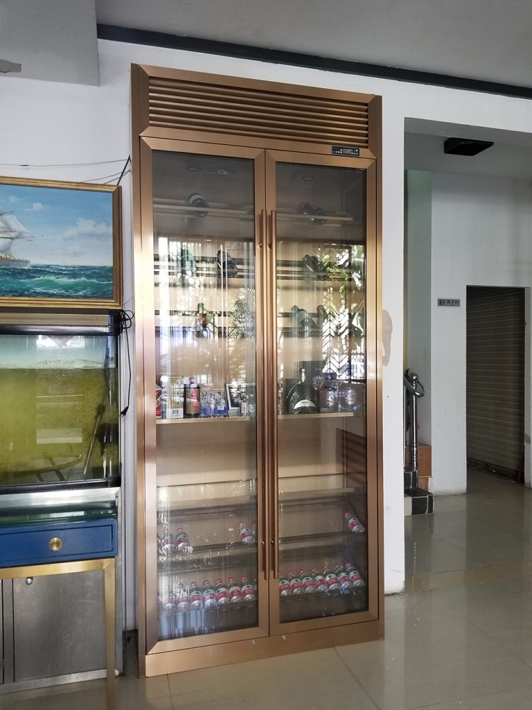 Restaurant stainless steel glass swing door
