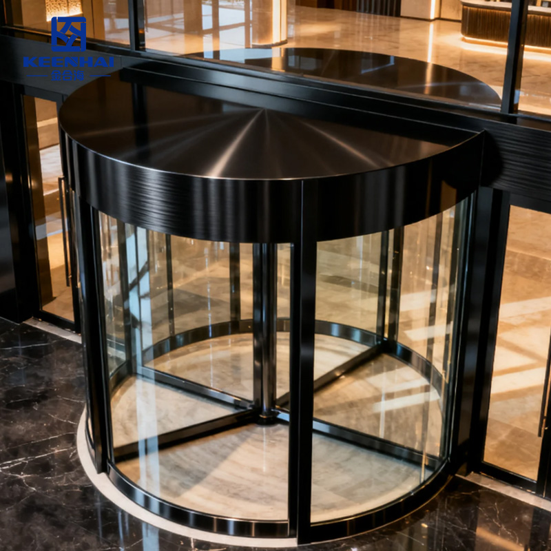 Black Titanium Stainless Steel Revolving Door