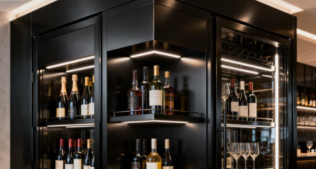 premium black titanium wine rack