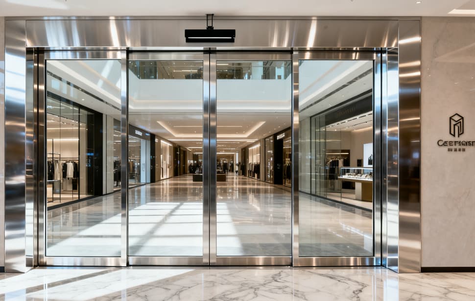 luxury mall stainless steel door