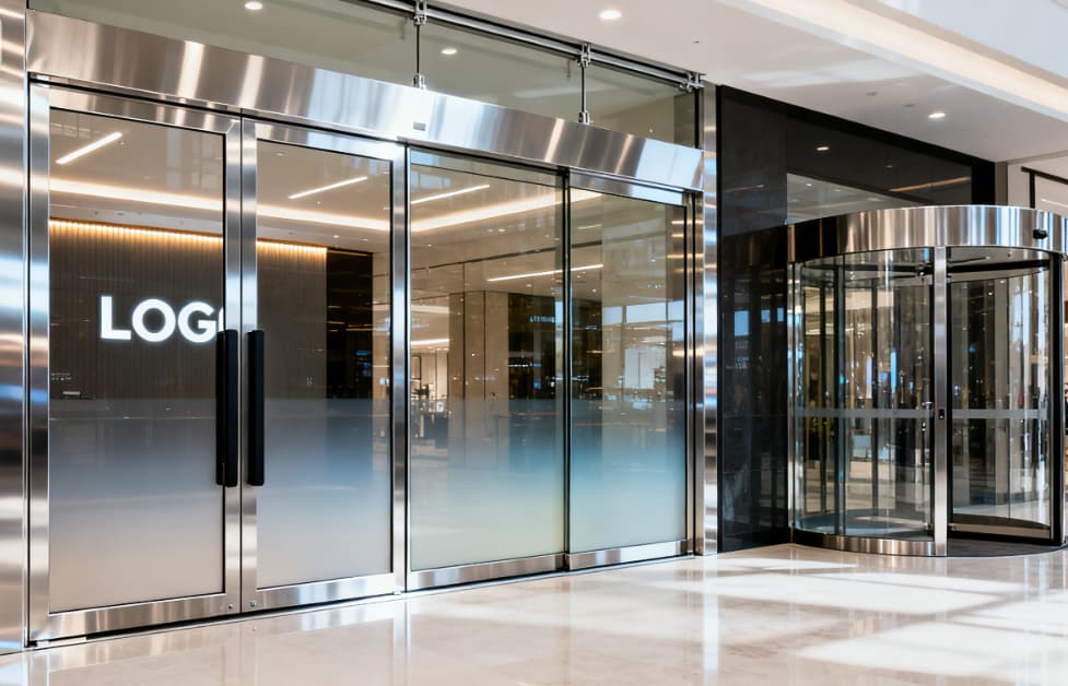 luxury stainless steel sliding door