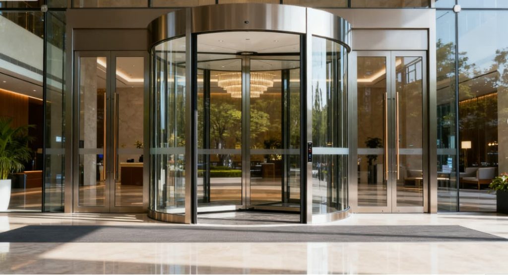 Stainless Steel Glass Revolving Door