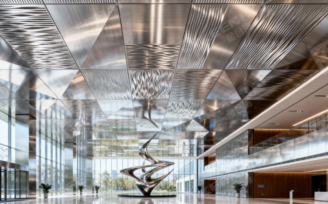 embossed-stainless-steel-ceiling-panel