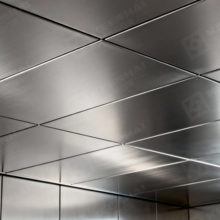 Brushed Stainless Steel Ceiling Panels