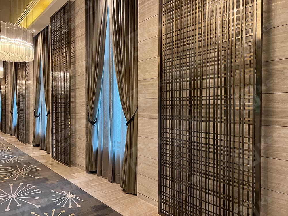 decorative metal interior partition