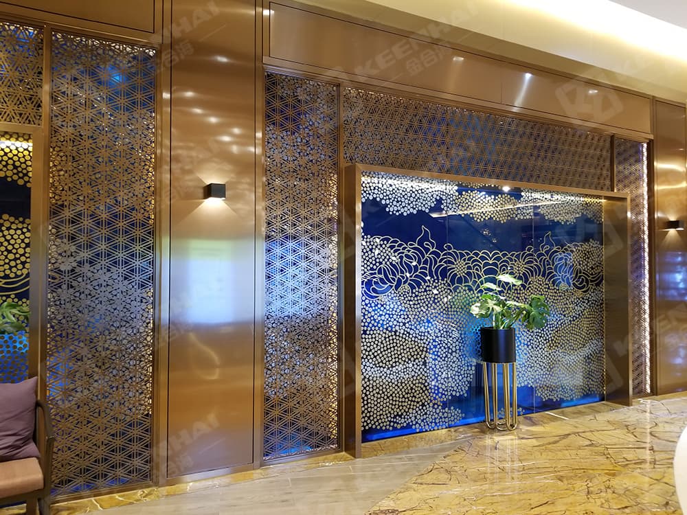 hotel lobby stainless steel partition