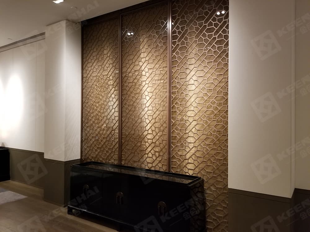 gold stainless steel interior screen