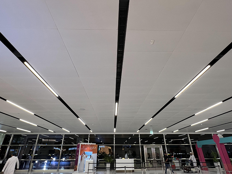brushed finish stainless steel ceiling